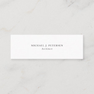 Minimalist simple plain professional template mini business card