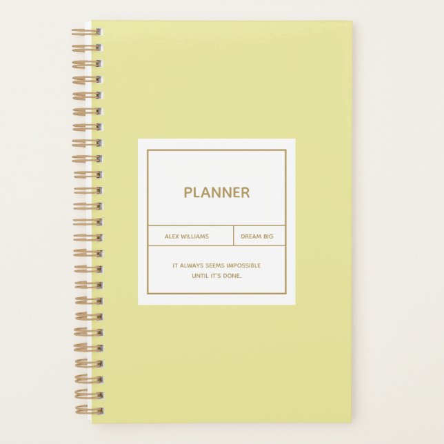 Minimalist Simple Planner Design (Front)
