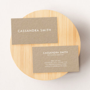 Minimalist Simple Professional Kraft Business Card