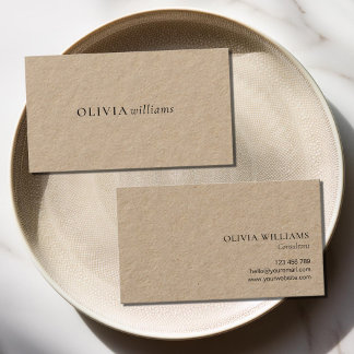 Minimalist Simple Professional Kraft Business Card