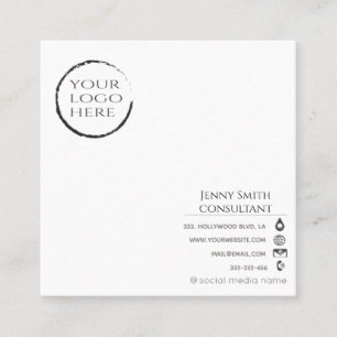 Minimalist simple professional logo square business card