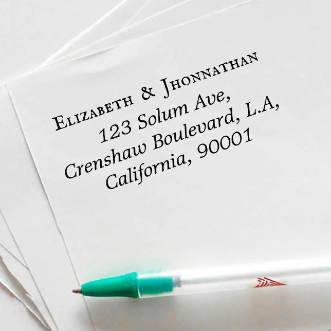 Minimalist Simple Professional Name and Address Self-inking Stamp (Creator Uploaded)