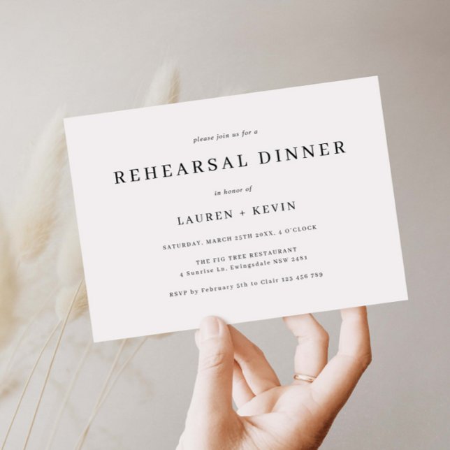 Minimalist Simple Rehearsal Dinner Invitation (Creator Uploaded)