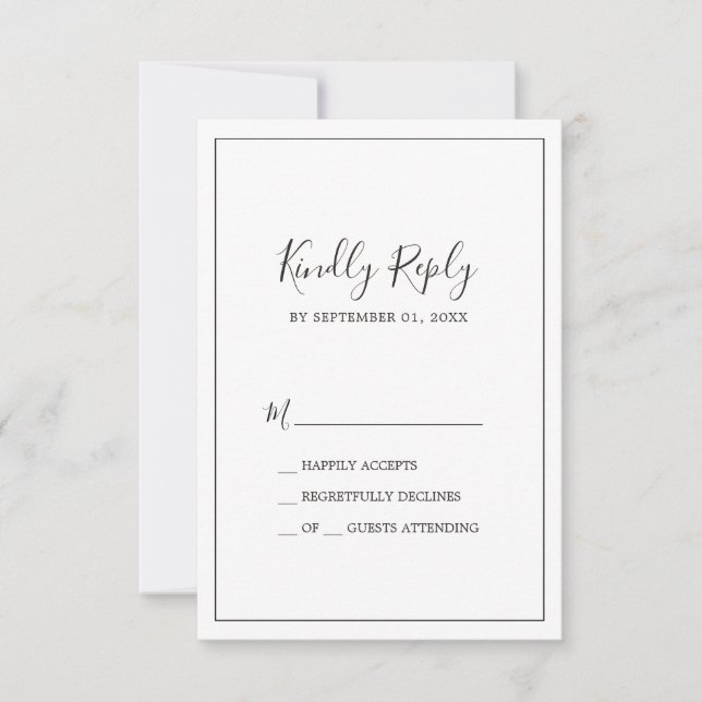Minimalist Simple RSVP Card (Front)