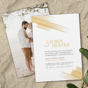 Minimalist simple sandy ink stroke lines invitation