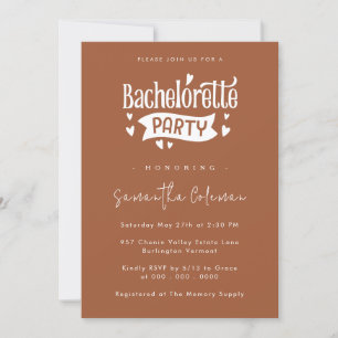 Minimalist Simple Script Modern Bachelorette Party Invitation