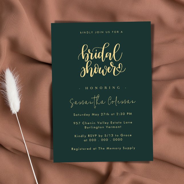 Minimalist Simple Script | Modern Bridal Shower Invitation (Creator Uploaded)
