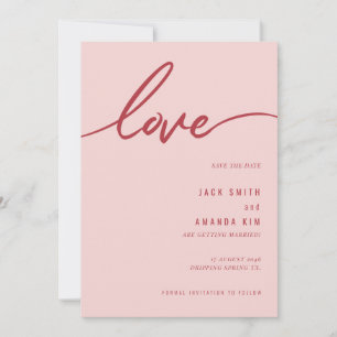Minimalist Simple Script Wedding save the date