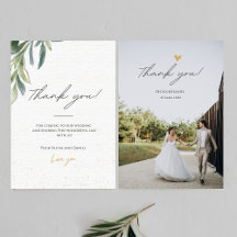 Minimalist Simple Script with Heart Wedding Photo
