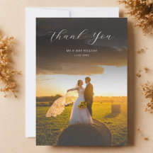 Minimalist Simple Script with Wedding Photo