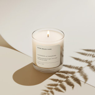 Minimalist Simple Soy Candle Black White Label
