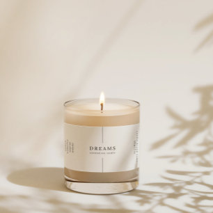 Minimalist Simple Soy Candle Black White Label