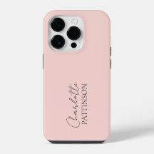  Minimalist Simple Stylish Custom Name  Blush Pink