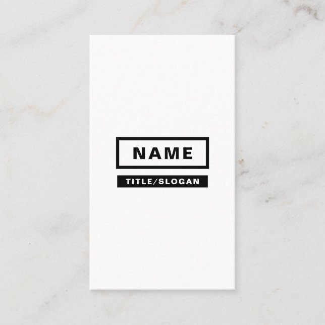 Minimalist Simple Vertical Business Card (Front)