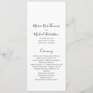 Minimalist Simple Wedding Ceremony Template
