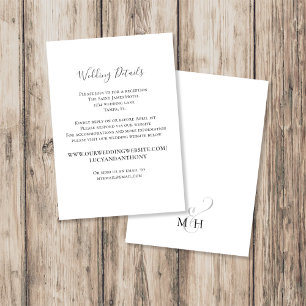 Minimalist Simple Wedding Details Website Template