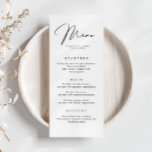 Minimalist Simple Wedding Menu Card<br><div class="desc">Designed to coordinate with our Minimalist All In One Collection, this customisable matching wedding menu card features a clean and simple layout, with classic font. For more advanced customisation of this design, e.g. changing layout, font or text size please click the "CUSTOMIZE" button above. Please contact me for any questions!...</div>