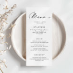 Minimalist Simple Wedding Menu Card<br><div class="desc">Designed to coordinate with our Minimalist All In One Collection, this customisable matching wedding menu card features a clean and simple layout, with classic font. For more advanced customisation of this design, e.g. changing layout, font or text size please click the "CUSTOMIZE" button above. Please contact me for any questions!...</div>