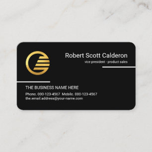 Minimalist Simple White Lines CEO Business Card