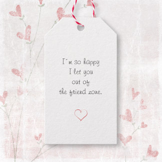 Minimalist Simple White Valentine's Day Love Heart Gift Tags