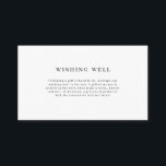 Minimalist Simple Wishing Well Enclosure Card<br><div class="desc">Designed to coordinate with our Minimalist All In One Collection, this customizable wishing well enclosure card features a clean and simple layout, with classic font. For more advanced customisation of this design, e.g. changing layout, font or text size please click the "CUSTOMIZE" button above. Please contact me for any questions!...</div>