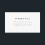 Minimalist Simple Wishing Well Enclosure Card<br><div class="desc">Designed to coordinate with our Minimalist All In One Collection, this customizable wishing well enclosure card features a clean and simple layout, with classic font. For more advanced customisation of this design, e.g. changing layout, font or text size please click the "CUSTOMIZE" button above. Please contact me for any questions!...</div>