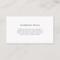 Minimalist Simple Wishing Well Enclosure Card