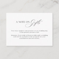 Minimalist Simple Wishing Well Note on gifts