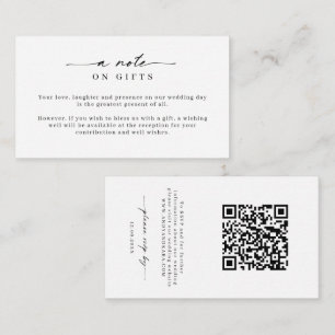 Minimalist Simple Wishing Well & RSVP Enclosure Ca Card