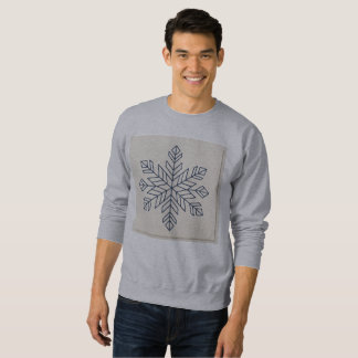 Minimalist Single‑Line Snowflake | Modern Winter Sweatshirt