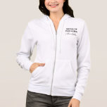 Minimalist Sister Of The Bride White Zipper Hoodie<br><div class="desc">A simple minimalist Sister of the bride white zipper hoodie. To change the text click on the personalise button.</div>