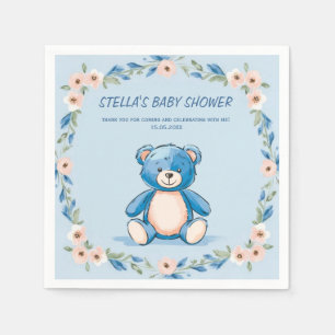 Minimalist sitting teddy bear napkin