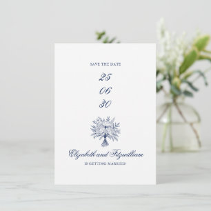 Minimalist Sketched Bridal Bouquet  Save The Date