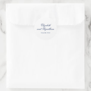 Minimalist Sketched Bridal Bouquet Wedding Classic Round Sticker