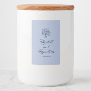 Minimalist Sketched Bridal Bouquet Wedding Food Label