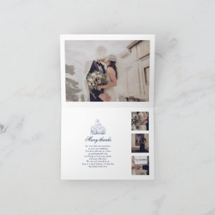 Minimalist Sketched Love Swans Wedding Photo Thank You Card