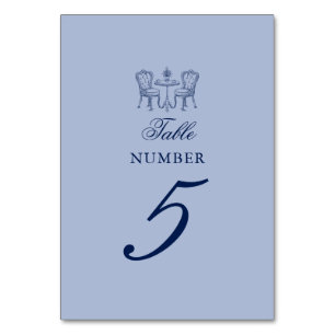 Minimalist Sketched Wedding Dinner Night  Table Number