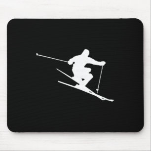 Minimalist Skier Freestyle Skiing Apres Ski Winter Mouse Pad