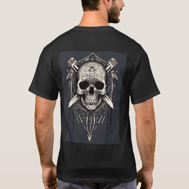 Minimalist Skull Abstract T-Shirt (Back)