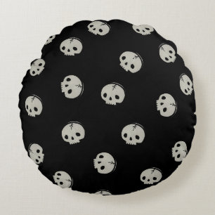  Minimalist Skull Pattern Aesthetic Phone case Round Cushion
