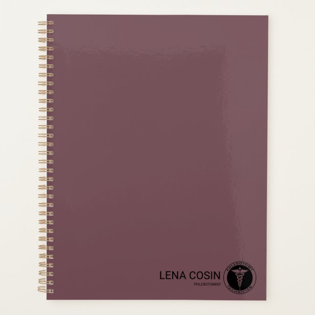 Minimalist Slate Phlebotomy Log Planner (Front)