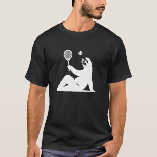 Minimalist Sloth Balancing Tennis Ball Silhouette T-Shirt