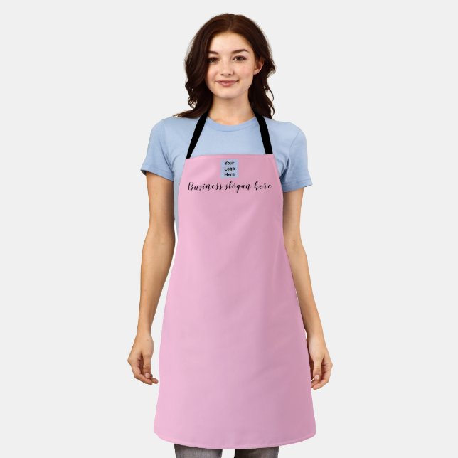 Minimalist Small Business Logo Branding Employee Apron (Worn)