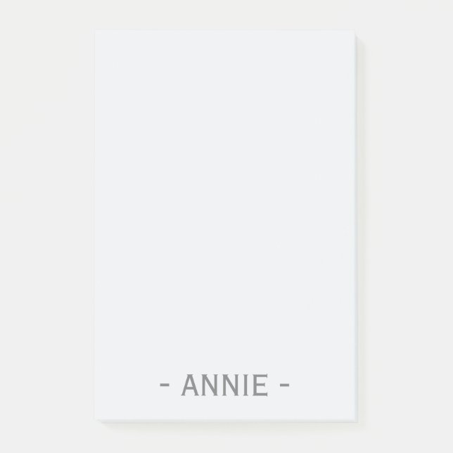 Minimalist Snow White Customisable 4" x 6" Post-it Notes (Front)