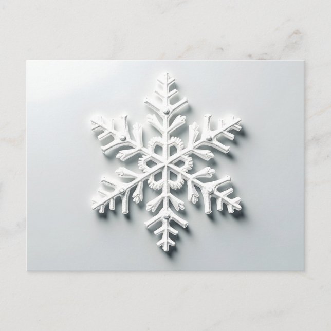 Minimalist Snowflake Christmas Card (Front)