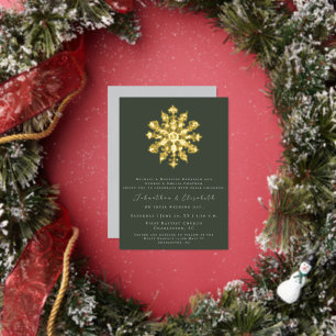 Minimalist Snowflake   Green Wedding