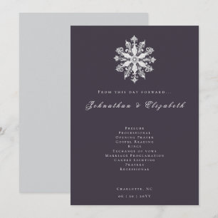 Minimalist Snowflake Wedding   Plum Purple Program