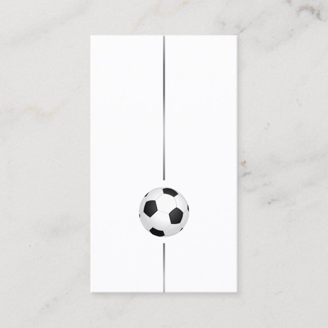 Minimalist Soccer Ball Business Card (Front)