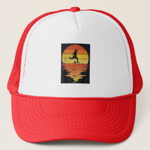 Minimalist Soccer Ball Line Art Modern Football Trucker Hat