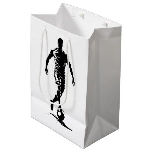 Minimalist Soccer Player Silhouette Art Gift Bag